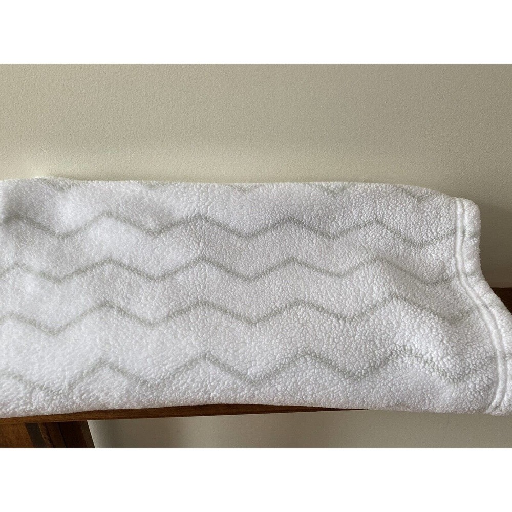 Circo White & Gray Chevron Zig Zag Fleece Plush Baby Security Blanket Lovey